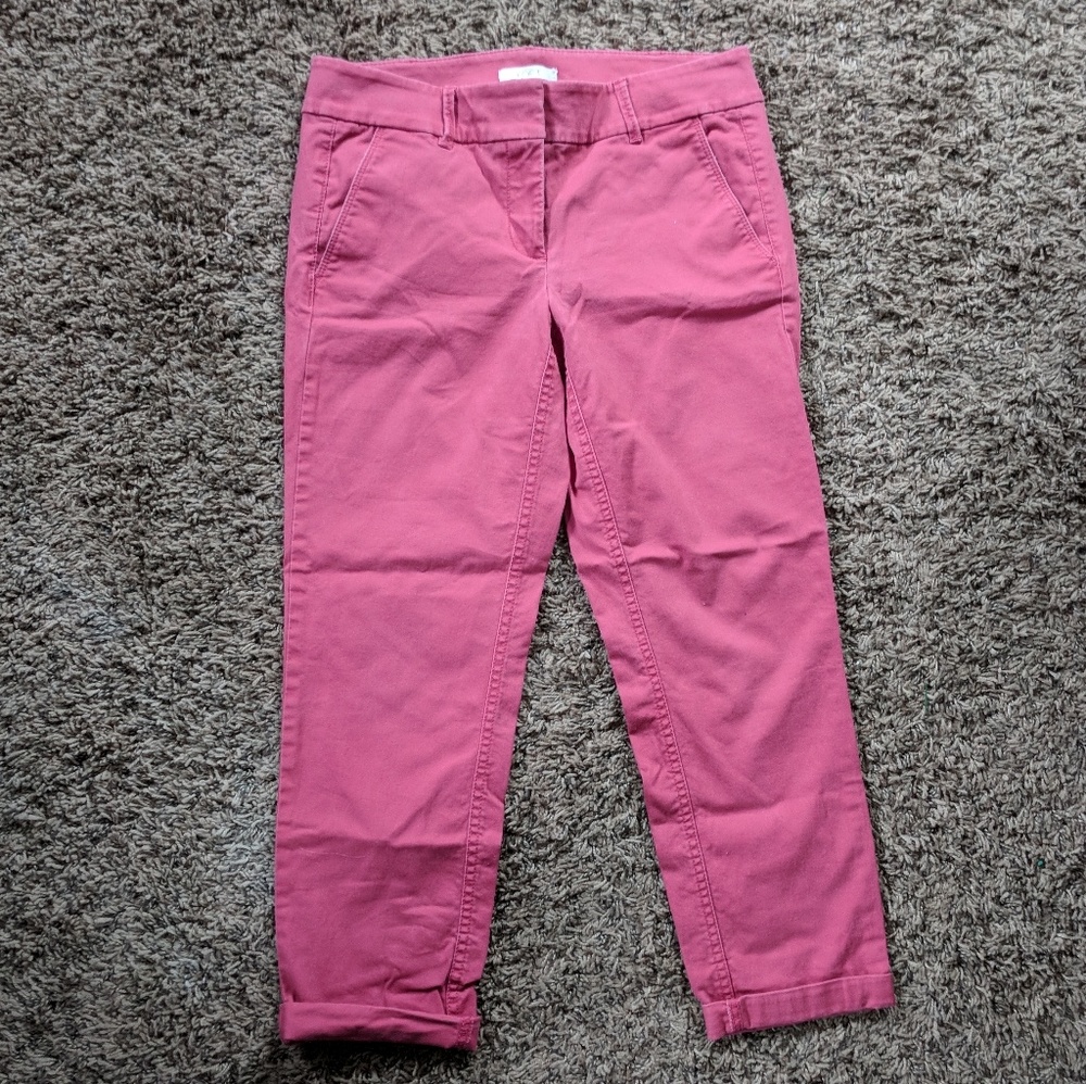 Loft red crop pant